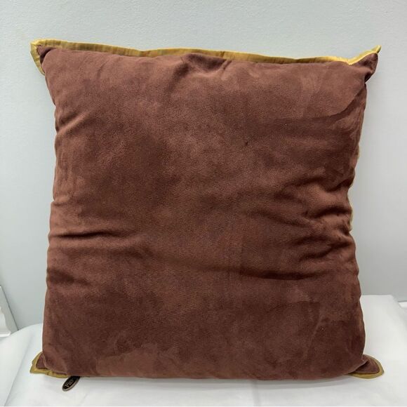 Pier 1 square embroidered decorative accent pillow 17.5 x 17.5 - Picture 2 of 4